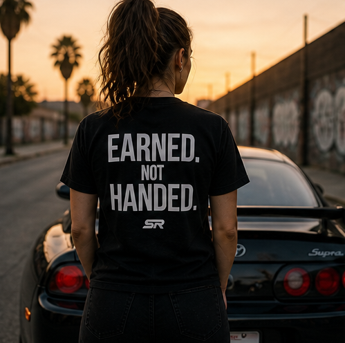 Earned Tee. NOT HANDED.